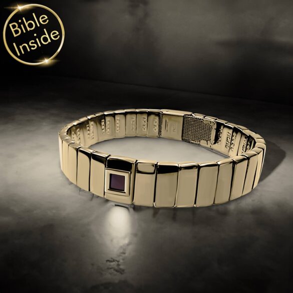 Christian Jewelry Companies Offering Gold Bracelet with Bible Inside by My Nano Jewelry
