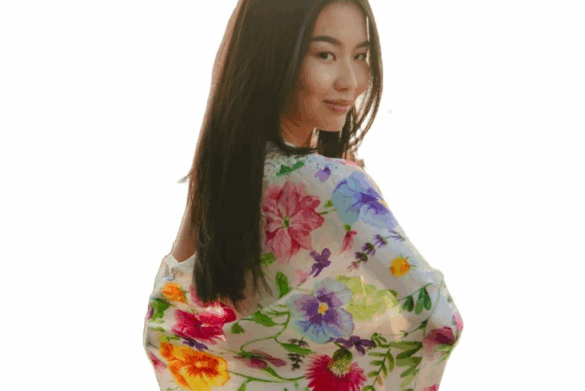 Maneesha Ruia Multicolor Floral Print Scarf