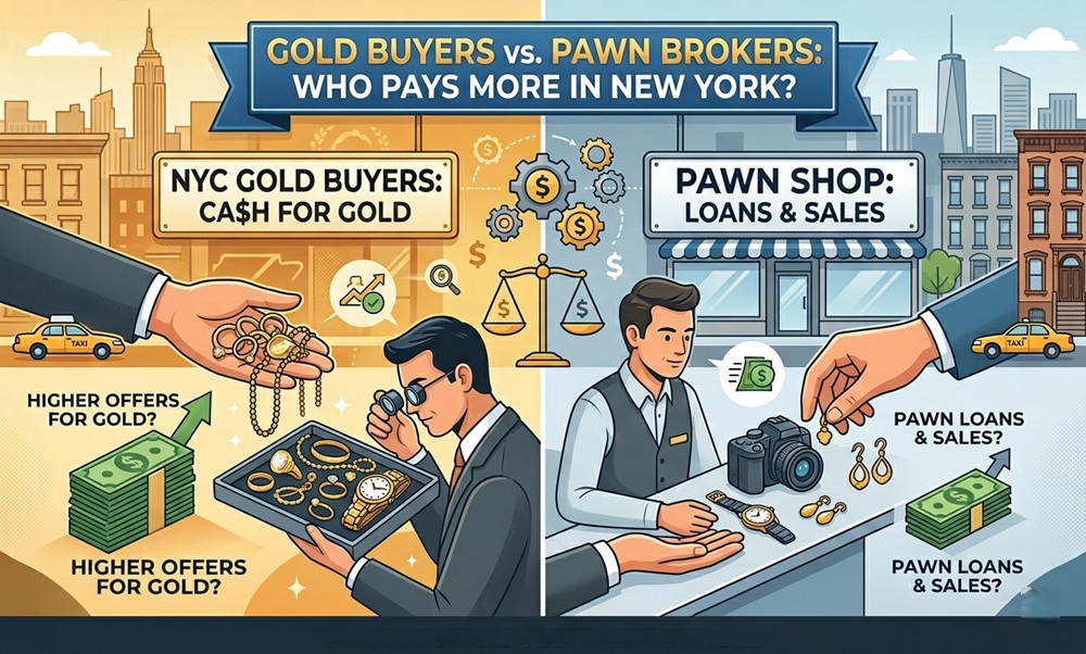 Gold Buyers vs. Pawn Brokers: Who Pays More in New York?